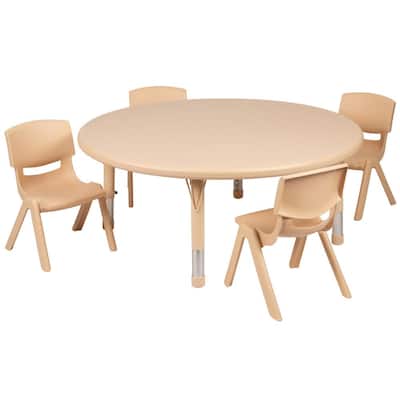 Round Kids Tables Chairs, Toddler Round Wooden Table And Chairs