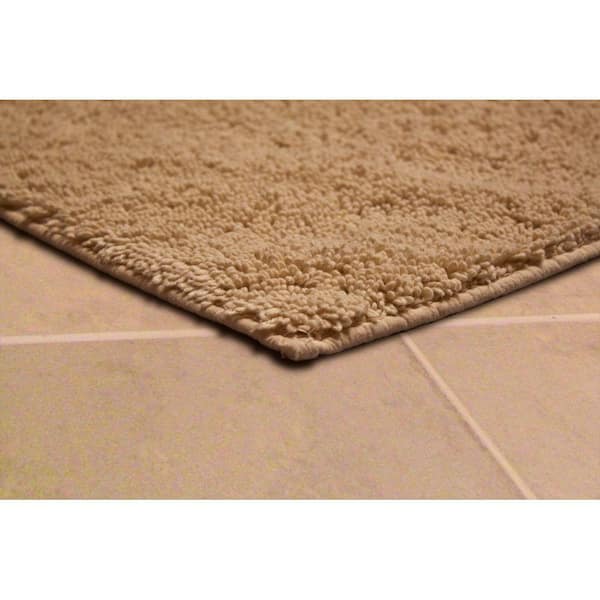 Queen Cotton Natural 24 in. x 40 in. Washable Bathroom Accent Rug