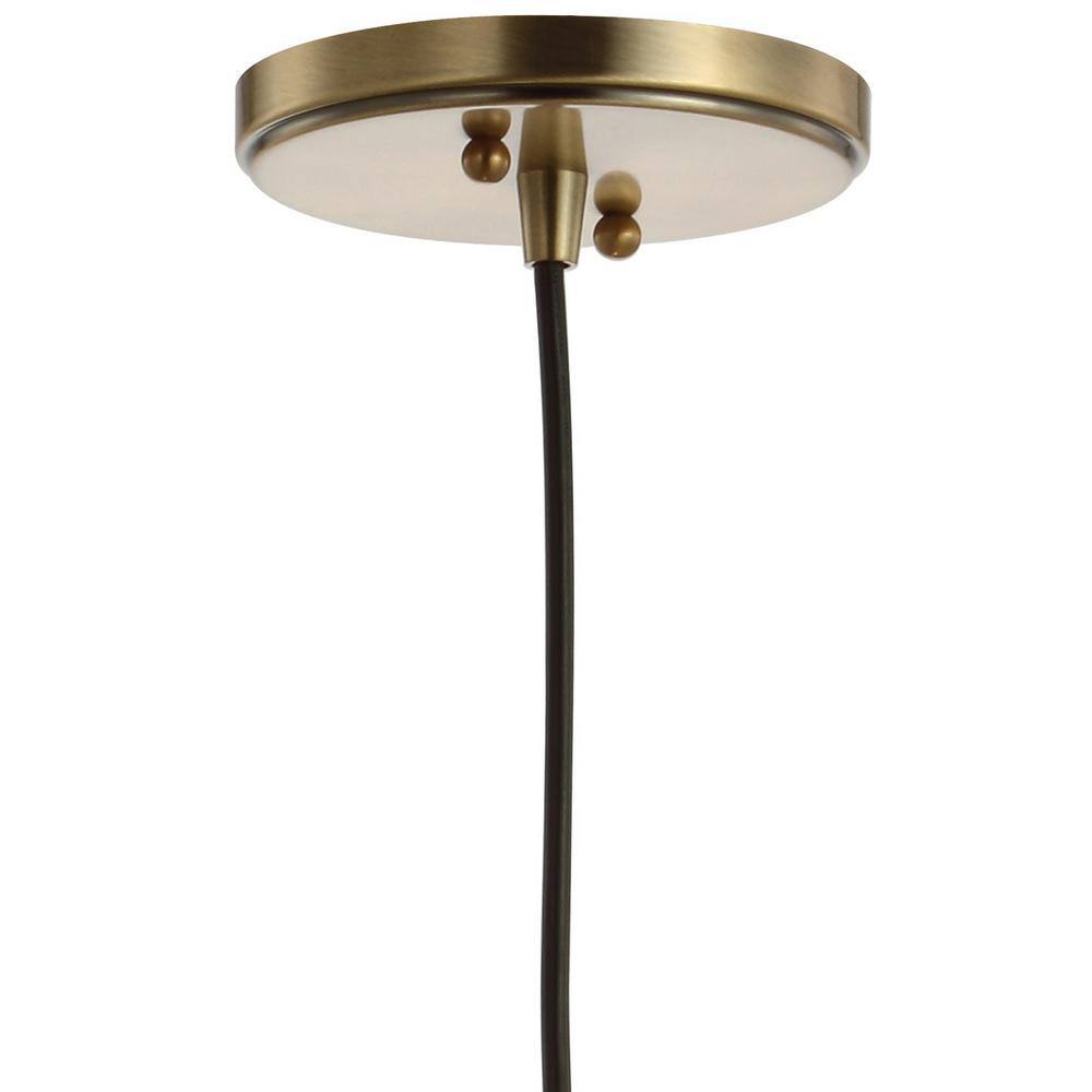 Goldwater 7.5" Brass Gold LED Pendant with Clear Glass Shade