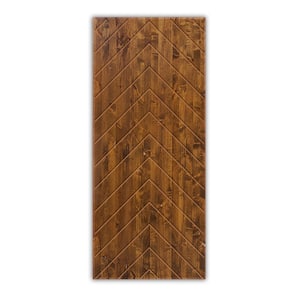 36 in. x 80 in. Hollow Core Walnut-Stained Solid Wood Interior Door Slab
