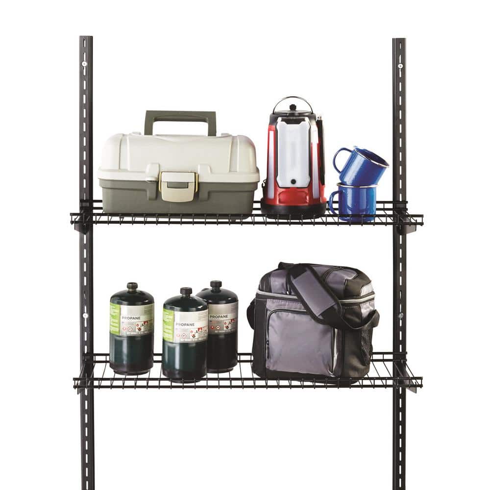 Heavy Duty Black Metal Wall Mounted Storage Shelves