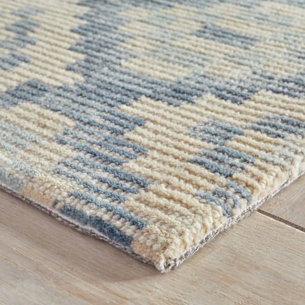 Diamond Cove Hand Tufted Wool Blue 5 ft. x 8 ft. Indoor Area Rug