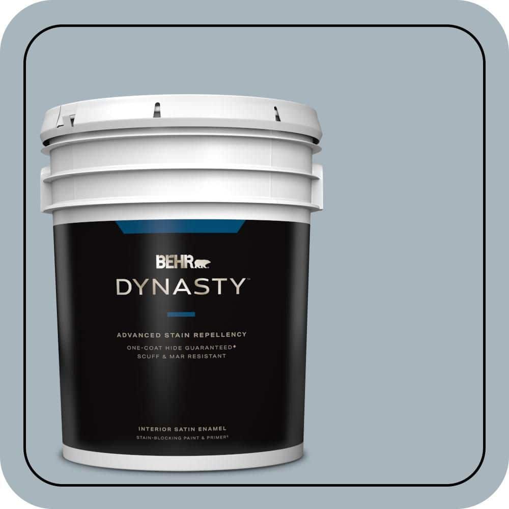 5 gal. #MQ5-23 Intercoastal Gray One-Coat Hide Satin Enamel Interior Stain-Blocking Paint & Primer price history on PriceWatchPro