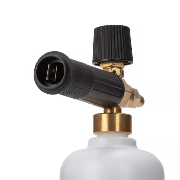 Essential Washer Premium Foam Cannon for Pressure Washer - 90 Degree Adjustable Spray Nozzle Pressure Washer Foam Cannon - Stainless Steel QC Plug.