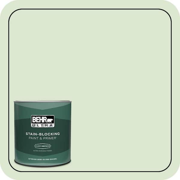 BEHR ULTRA 1 qt. #T12-18 Minty Frosting Extra Durable Semi-Gloss Enamel Interior Paint & Primer