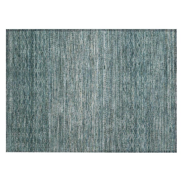 Chantille Machine Washable Indoor/Outdoor Abstract ACN2150 Teal 1 ft. 8 in. x 2 ft. 6 in. Accent Rug