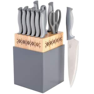 Savory Saffron 14-Piece Cutlery Set in Grey