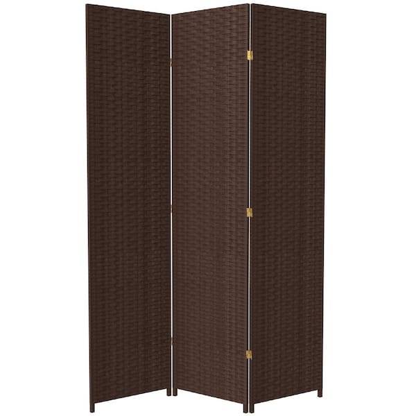 Oriental Furniture 7 ft. Dark Mocha 3-Panel Room Divider