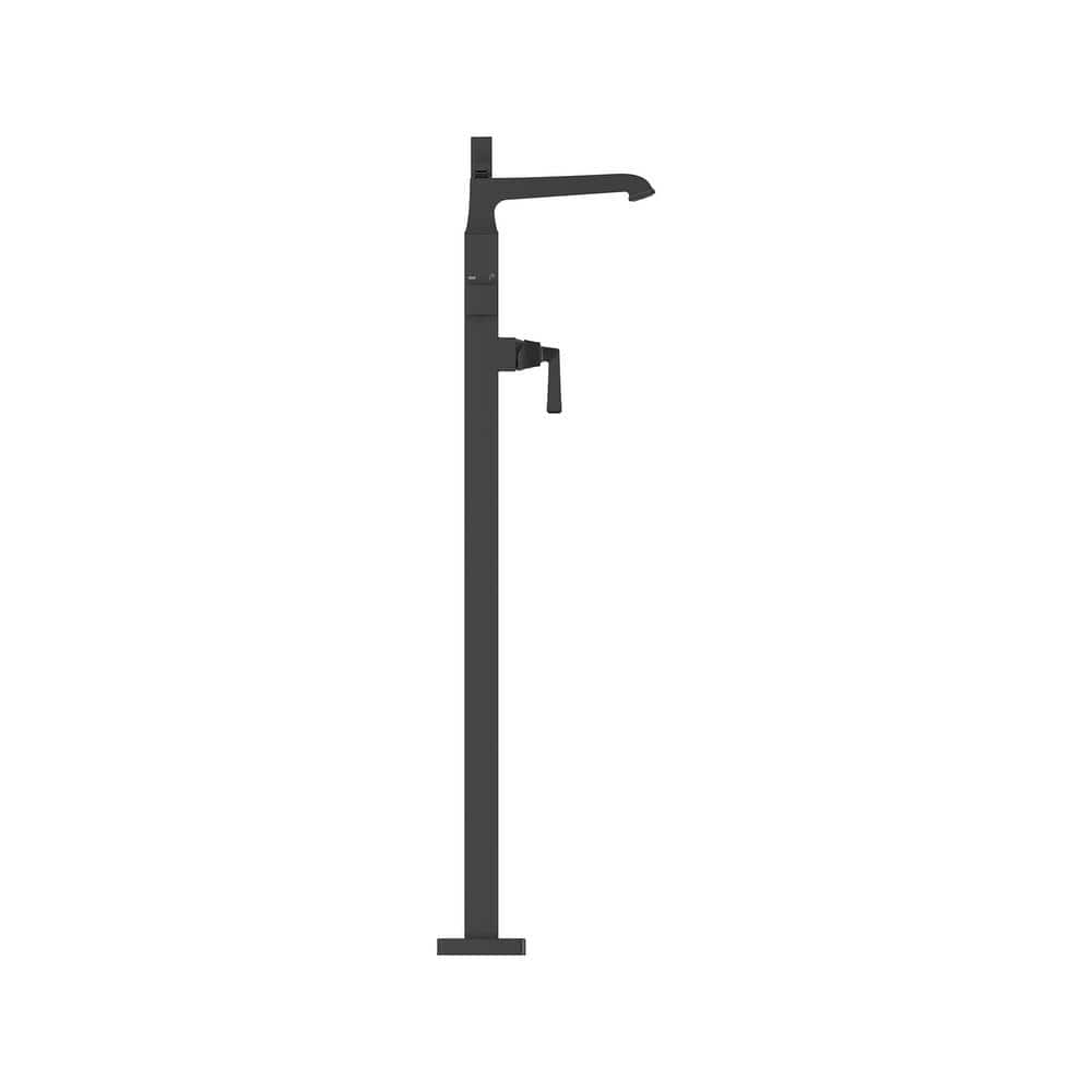 Matte Black Freestanding Tub Filler with Hand Shower