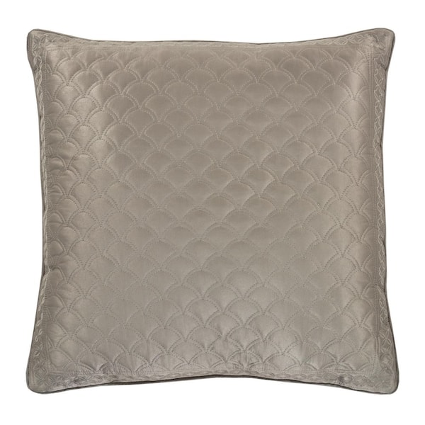J QUEEN NEW YORK INC Lincoln Taupe Polyester 20 in. x 20 in. Square Decorative Throw Pillow