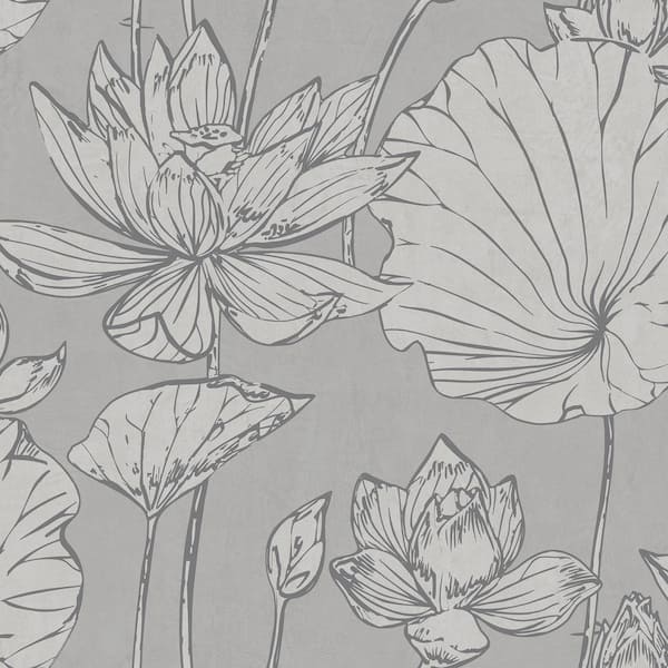 Seabrook Designs Lotus Floral Paper Strippable Roll (Covers 60.75 sq. ft.)
