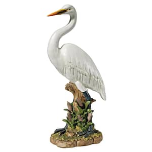 23 in. H The Great White Egret Garden Statue