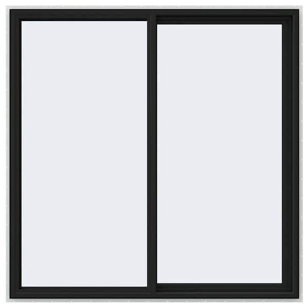 JELD-WEN 60 in. x 60 in. V-4500 Series Bronze FiniShield Vinyl Right-Handed Sliding Window with Fiberglass Mesh Screen