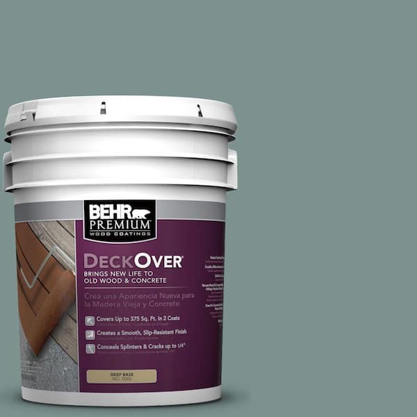 BEHR Premium DeckOver 5 gal. #SC-119 Colony Blue Solid Color Exterior Wood and Concrete Coating