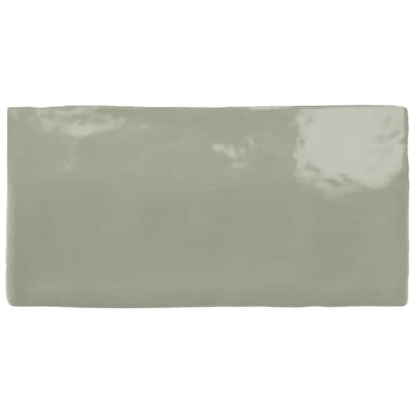 Castillo Sage 3 in. x 6 in. Ceramic Wall Take Home Tile Sample