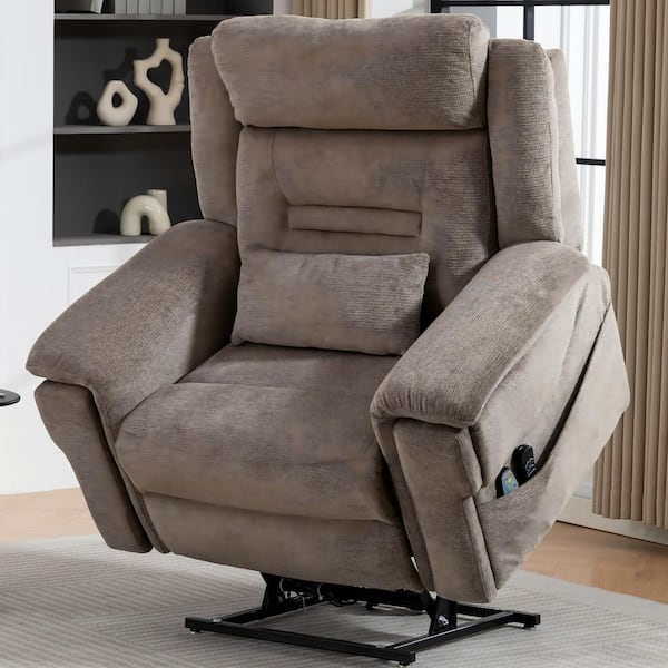 aisword Brown Extra-Wide Dual Motor Breathable Mesh Fabric Power