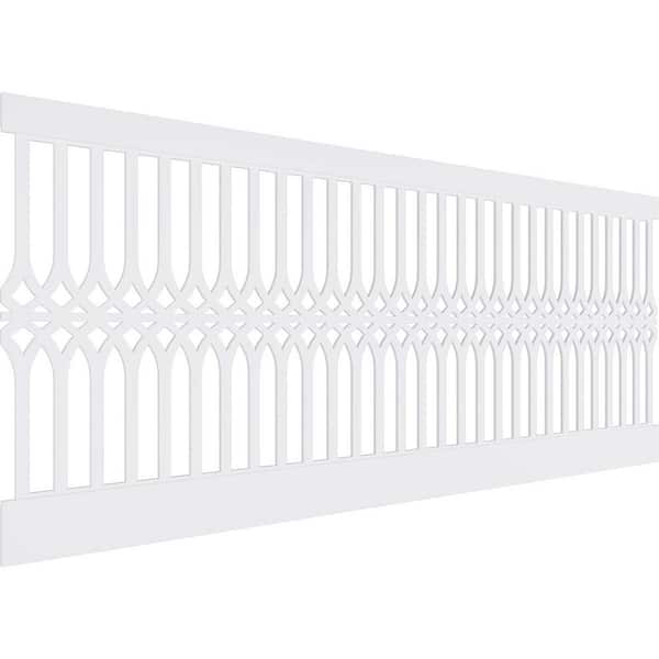 Ekena Millwork 40 in. H x 94-1/2 in. W 26.24 sq. ft. Cedar Park PVC Wainscot Paneling Kit