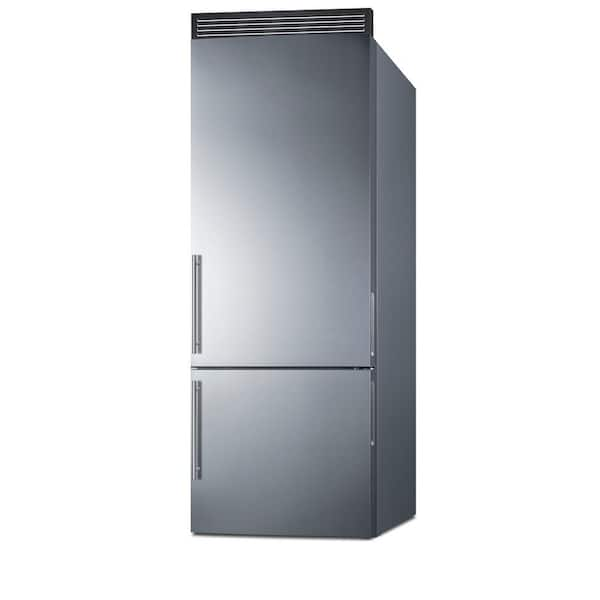 summit 28 inch bottom freezer refrigerator