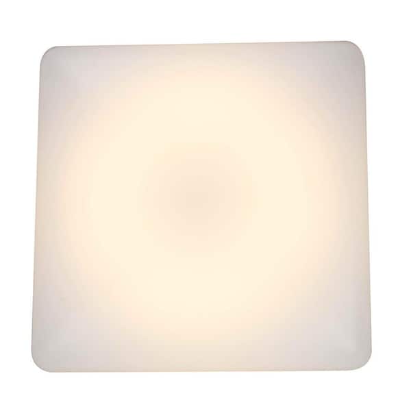 Unbranded 1-Light Integrated LED Flush Mount Ceiling Light in White