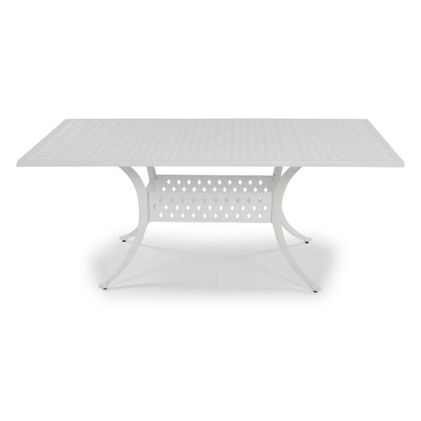 Homestyles La Jolla Cast White Rectangular Aluminum Outdoor Dining Table 5550 37 The Home Depot - Allen And Roth Everchase White Patio Dining Set Homestyles La Jolla Cast White Rectangular Aluminum Outdoor Dining Table 5550 37 The Home Depot - Allen And Roth Everchase White Patio Dining Set