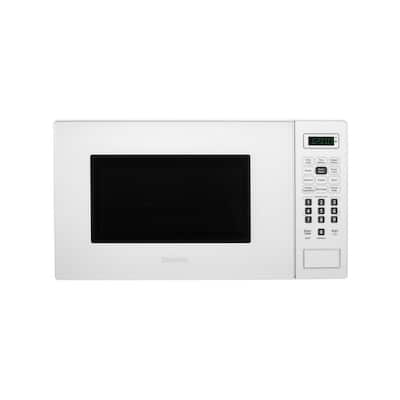 17.32 in. 0.7 cu. ft. Countertop Microwave in White with Auto Cook, Express Cook, Child Safety Lock