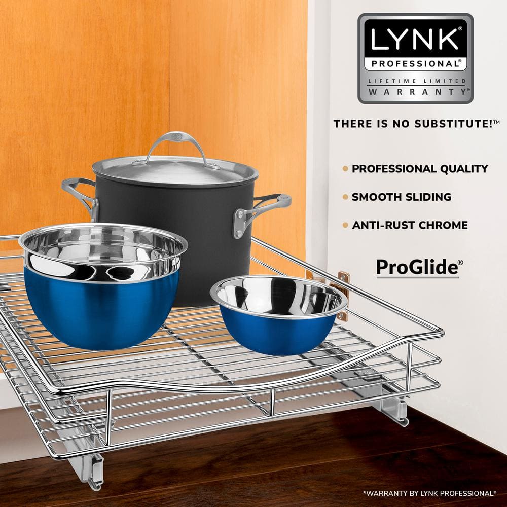 Lynk Professional Chrome Slide Out Cabinet Organizer