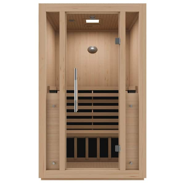 SteamSpa 2-Person Indoor Hemlock Wood Carbon FAR Infrared Sauna with ...