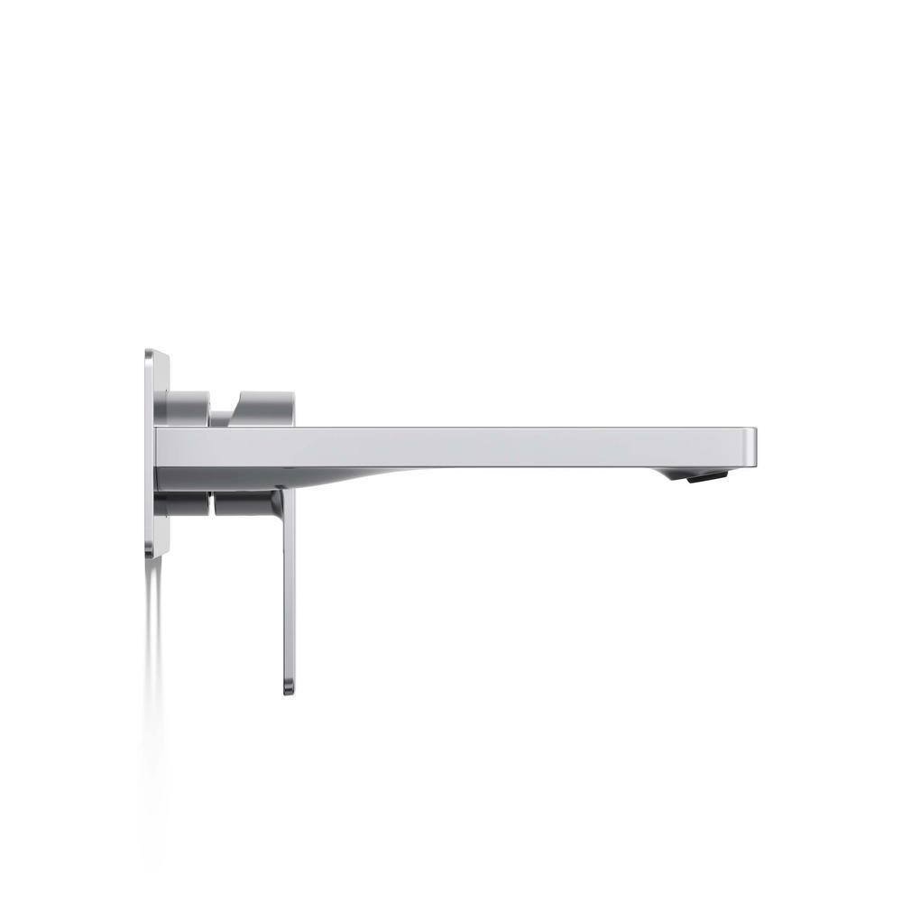 Parallel Polished Chrome Wall-Mount Single-Handle Bathroom Faucet