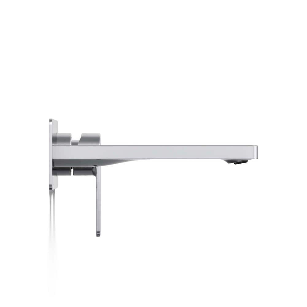 Parallel Polished Chrome Wall-Mount Single-Handle Bathroom Faucet