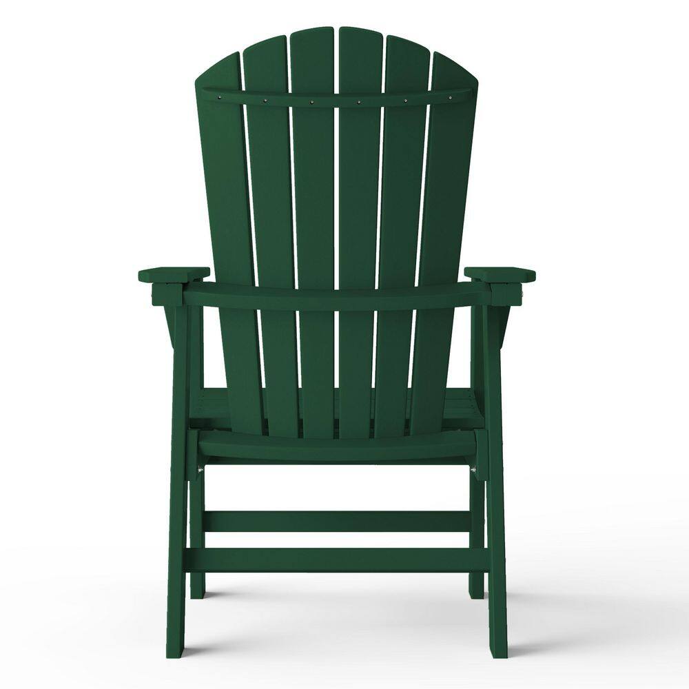 Altura Dark Green HDPE Adirondack Dining Chair