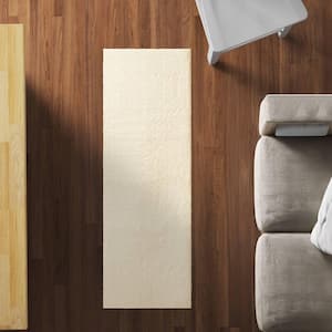 Marshmallow Ivory 24 in. x 72 in. Bath Mat