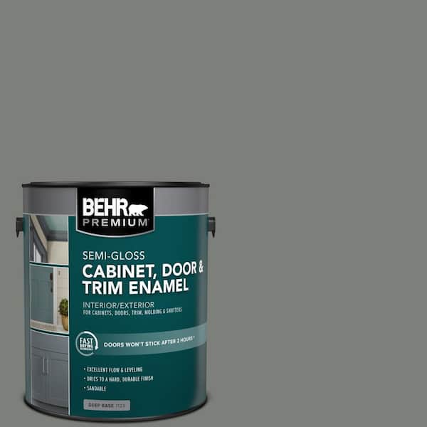 BEHR PREMIUM 1 gal. #MQ6-20 Coastal Storm Semi-Gloss Enamel Interior/Exterior Cabinet, Door & Trim Paint