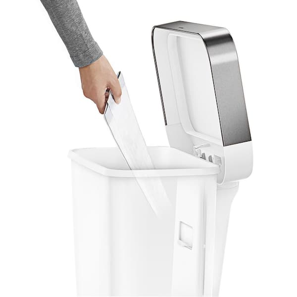 simplehuman 45L Rectangular Liner Rim Step Kitchen Trash Can