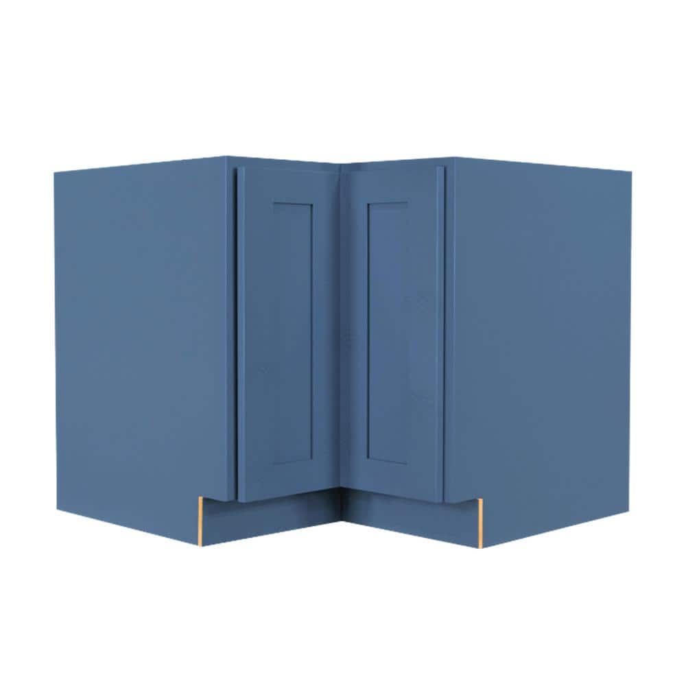 Lancaster Blue Plywood Shaker Stock Assembled Lazy Susan Kitchen Cabinet (36 in. W x 34.5 in. H x 24 in. D) price history on PriceWatchPro