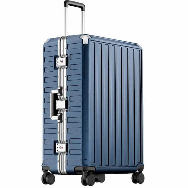 Numhew 29.5 in. Blue Large Luggage, ABS Hard Shell, TSA Zipperless
