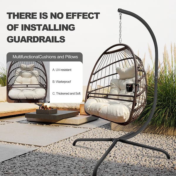 COOLSHARK Hammock Chair with Stand Hanging Egg Chair with C