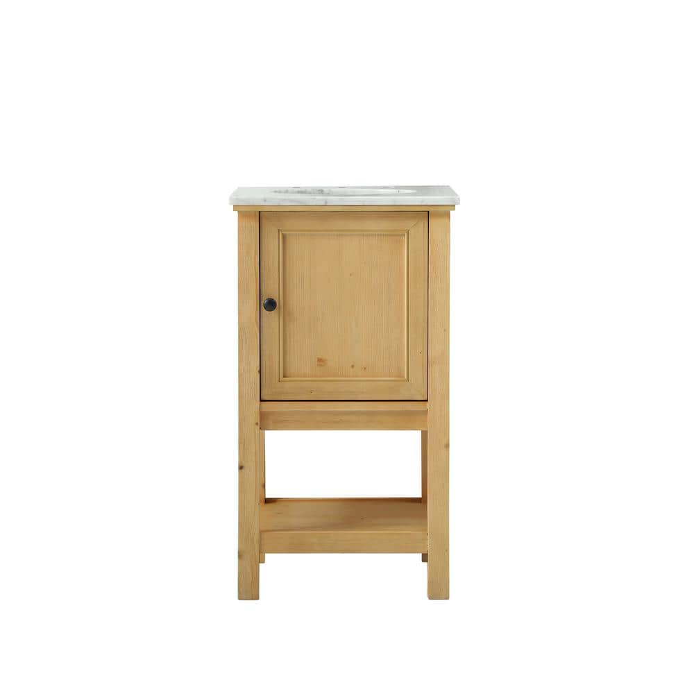 Simply Living 19 in. W x 19 in. D x 34 in. H Bath Vanity in Natural Wood wi