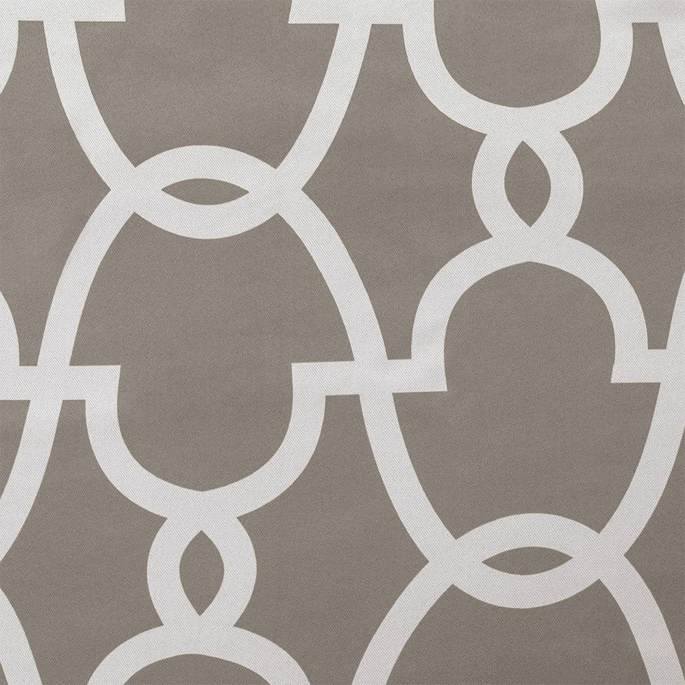 Taupe Polyester Blackout Grommet Window Curtain Panels
