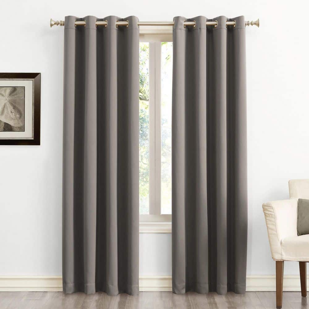 Saxon Energy Saving Gray Polyester 54 in. W x 120 in. L Grommet Blackout Curtain (Single Panel) price history on PriceWatchPro