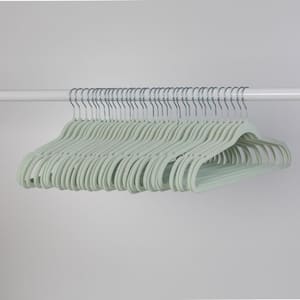 SIMPLIFY Gray Velvet Hangers 25-Pack 23240-GREY - The Home Depot