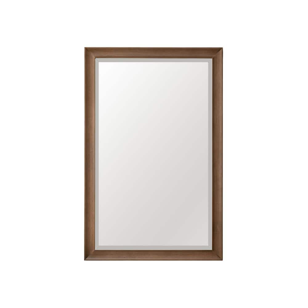 Natural Walnut Rectangular Wood Framed Mirror