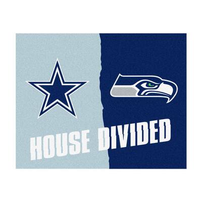 San Francisco 49ers vs Dallas Cowboys Helmet House Divided Flag Banner 3x5  ft