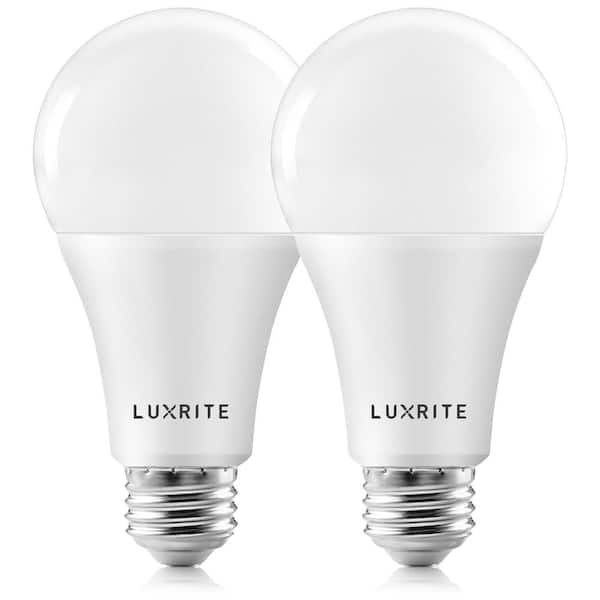 150-Watt Equivalent A21 Dimmable LED Light Bulbs Enclosed Fixture Rated 4000K Cool White (2-Pack)