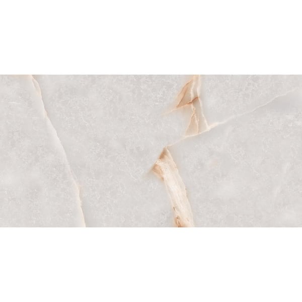 Kaia Petraza Grey 12 in. x 24 in. Stone Look Polished Porcelain Wall and Floor Tile (9.69 sq. ft./ Case)