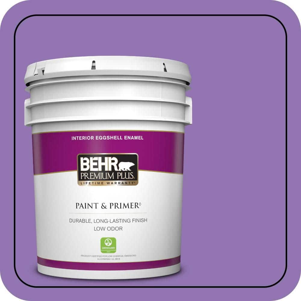 5 gal. #P570-5 Romantic Moment Eggshell Enamel Low Odor Interior Paint & Primer price history on PriceWatchPro