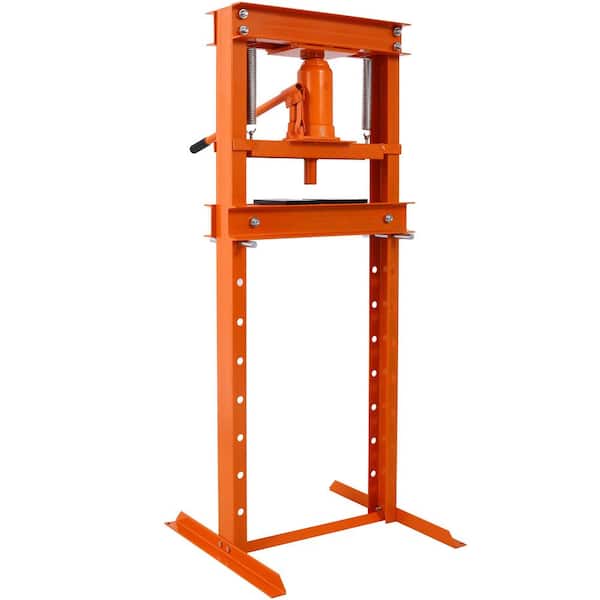 Ami 12 Ton Hydraulic Shop Press H-Frame Garage Floor Press Orange