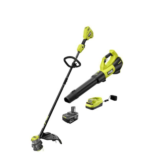 RYOBI ONE+ HP 18V Brushless Cordless Battery 15 in. String Trimmer 