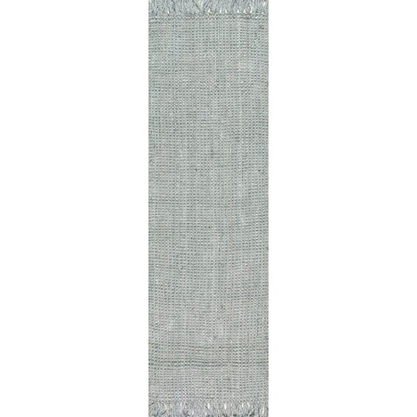 nuLOOM Caryatid Chunky Woolen Cable Light Gray 3 ft. x 8 ft. Runner Rug  CB01D-2608 - The Home Depot