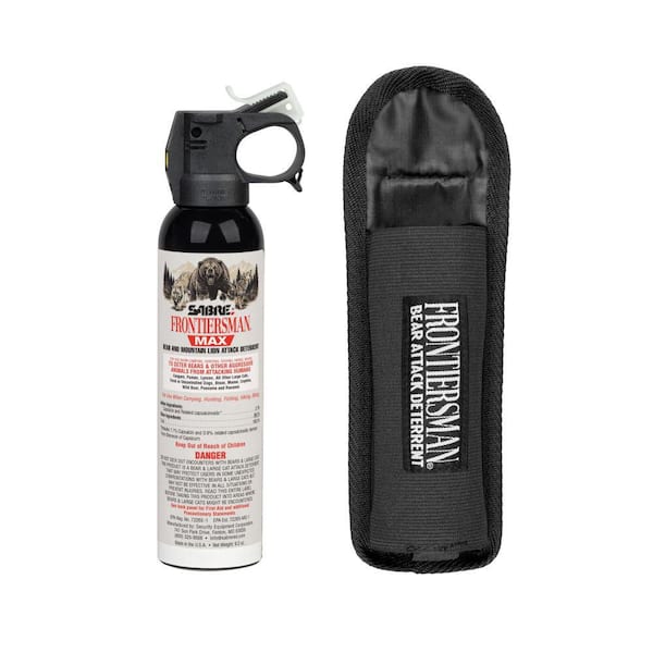 Frontiersman MAX 9.2 oz. Bear and Mountain Lion Spray with Belt Holster