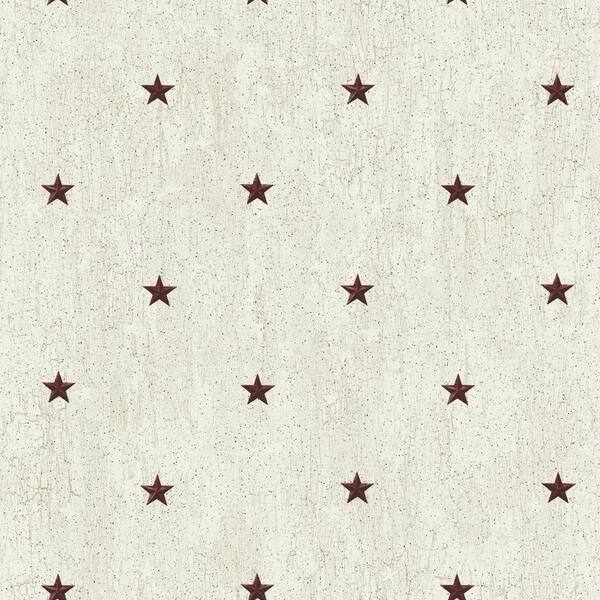 York Wallcoverings Country Keepsakes Barn Star Spot Wallpaper